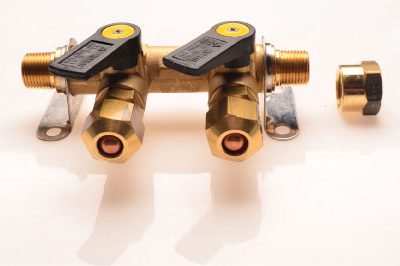 סעפת 3/8 2 יציאות אביבי